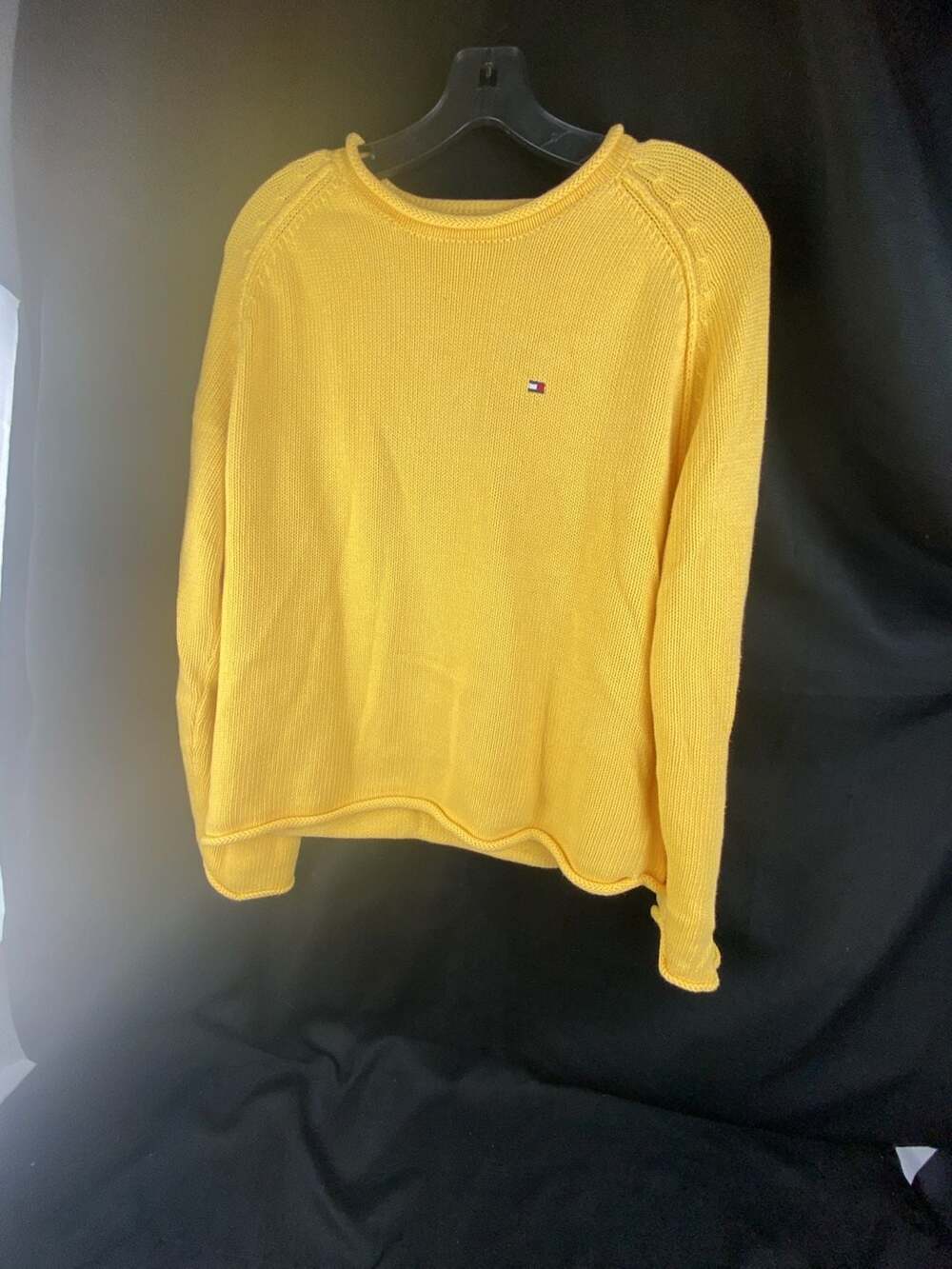 Tommy Hilfiger Vintage Yellow Crewneck Pullover Sweater Sz L